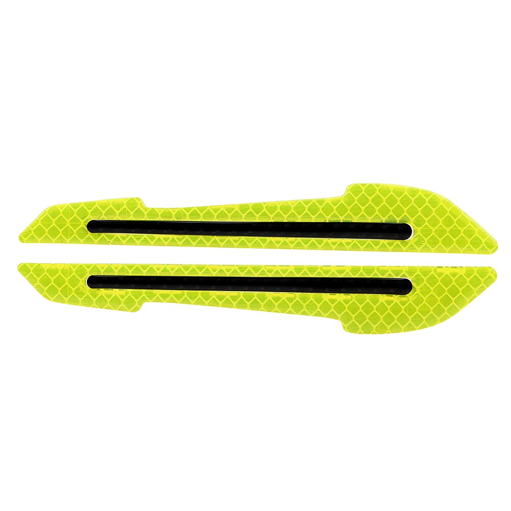 2Pcs Precut Reflective Marking Tape Strip Stickers RearView Mirror Anti-Collision Safety-Warning Sign Decals: Fluorescent yellow