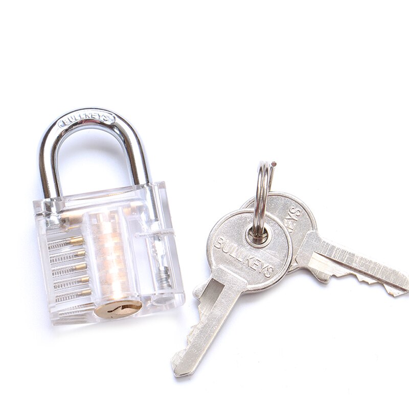 3 In 1 Set Locksmith Tools Practice Transparent Lock Kit With Broken Key Extractor Wrench Tool Removing Hooks Hardware