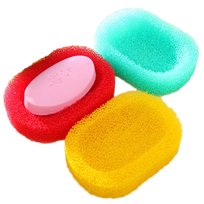 1 Stuks Zeepbakje Candy Foam Spons Zeep Gerechten Plaat Doos Case Voor Badkamer Keuken Douche Zeep Saver Lade zeephouder