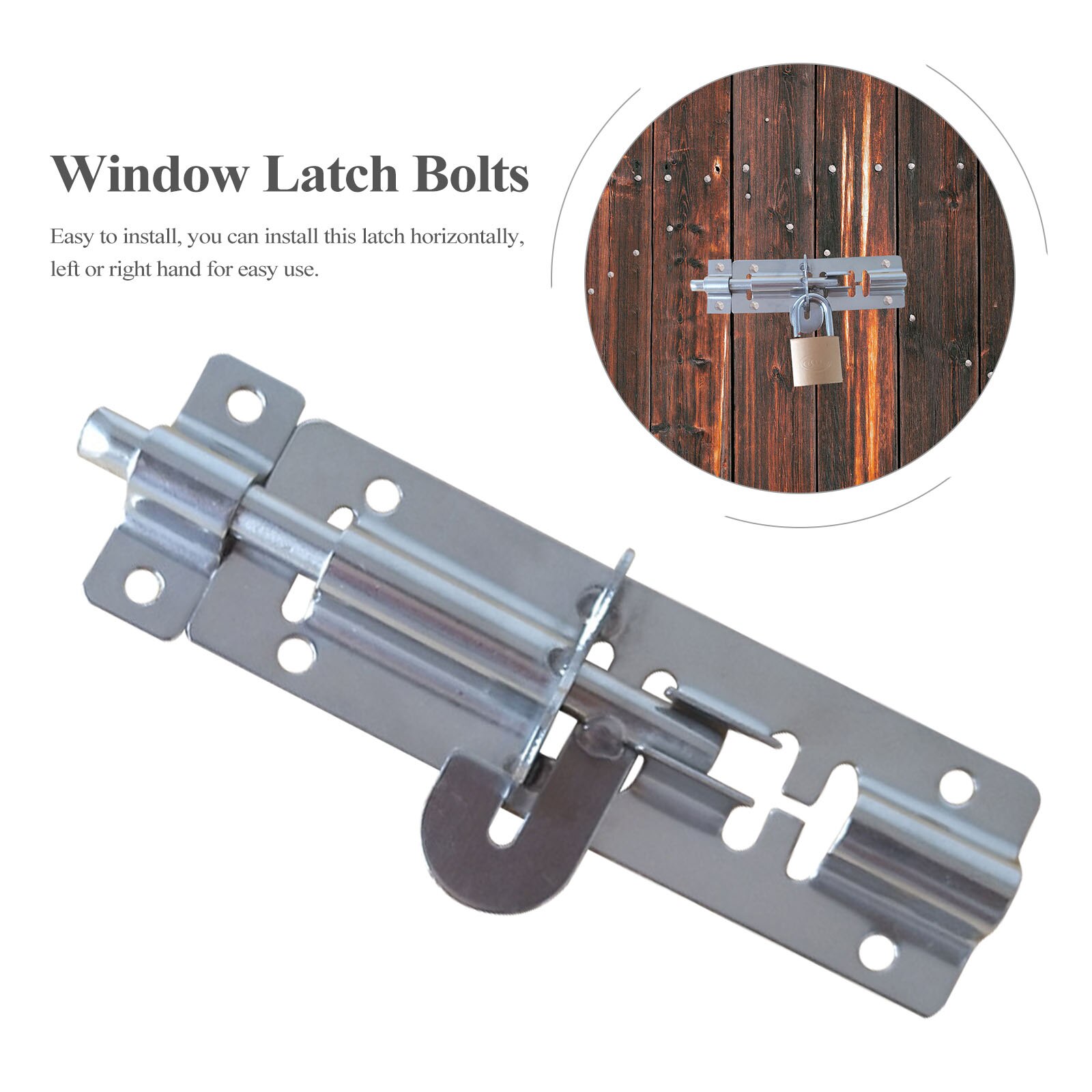 4pcs Stainless Door Anti-theft Sliding Door Lock Interior
