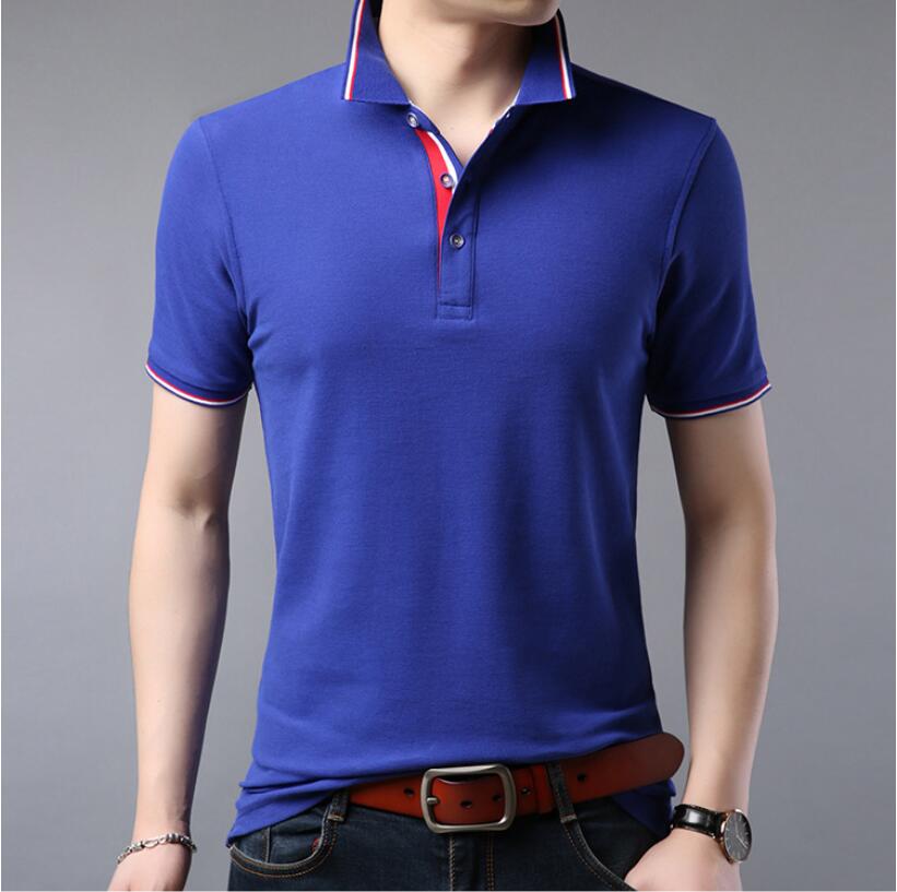 Summer Men Polos Shirt Clothing Pure Cotton Men Business Casual Male Polo Shirt Short Sleeve Breathable Shirt: B583-2