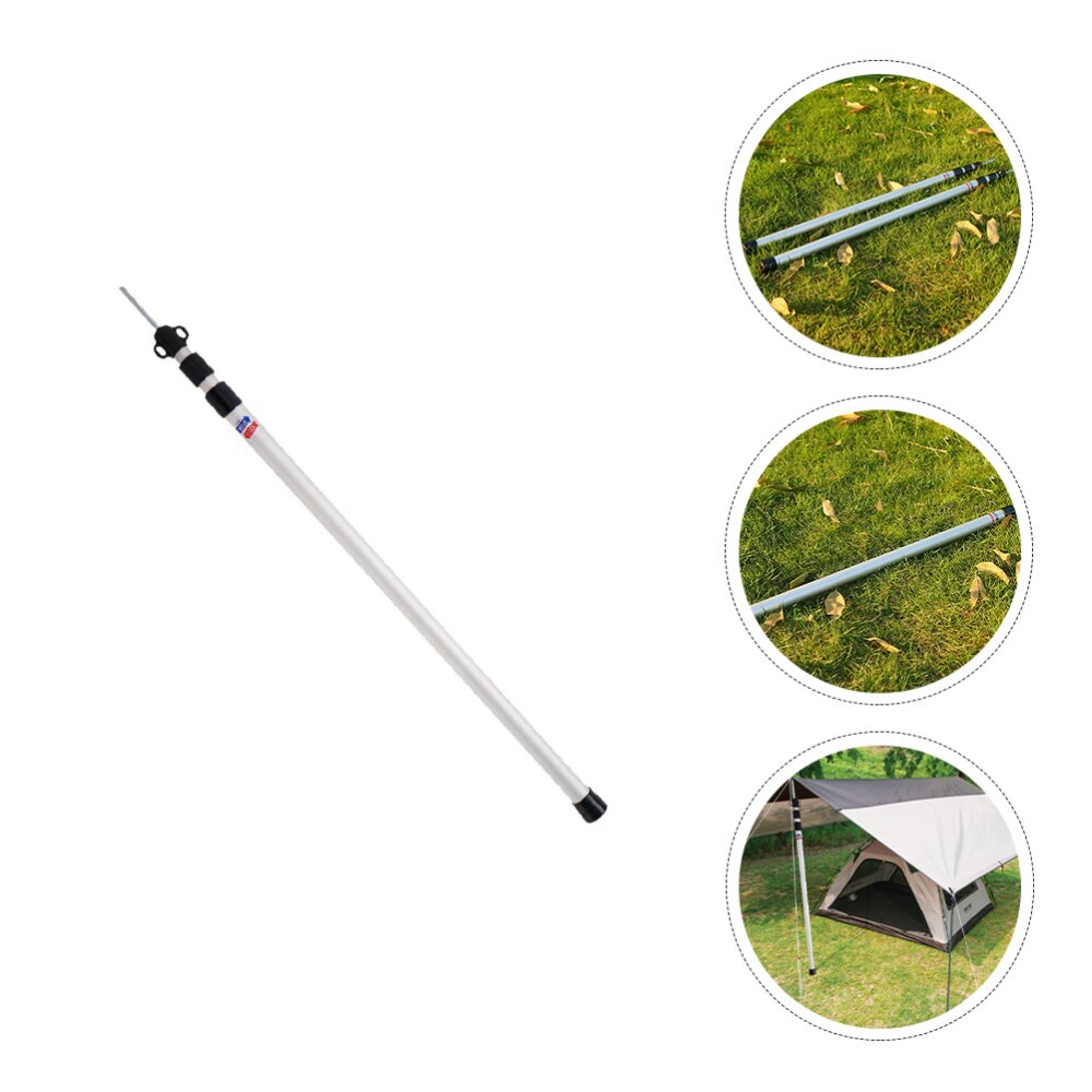 1 Set Adjustable Tarp Pole 3-Section Tent Pole Telescoping Canopy Support Rod