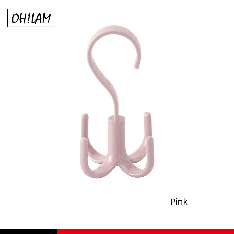 Opknoping Closet Organizer Haken Hanger Houder Voor Portemonnees Handtassen Boekentassen Rugzakken Ties Riemen Mode-sieraden Accessoires Haken: A024-Pink