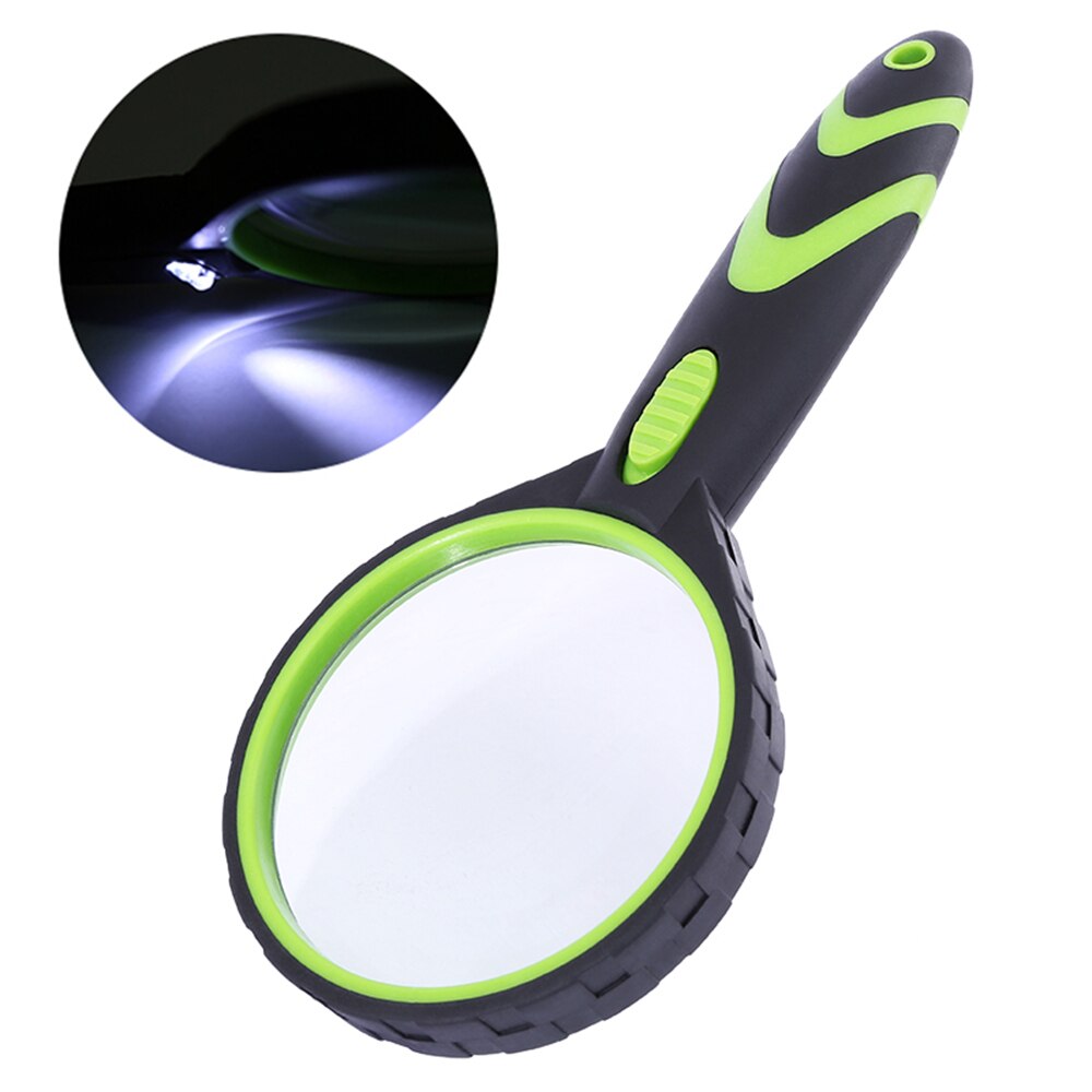 Handheld Illuminated Magnifier 20X Microscope Magnifying Glass With 2 LED Light Aid Reading Loupe for Seniors Jewelry Repair