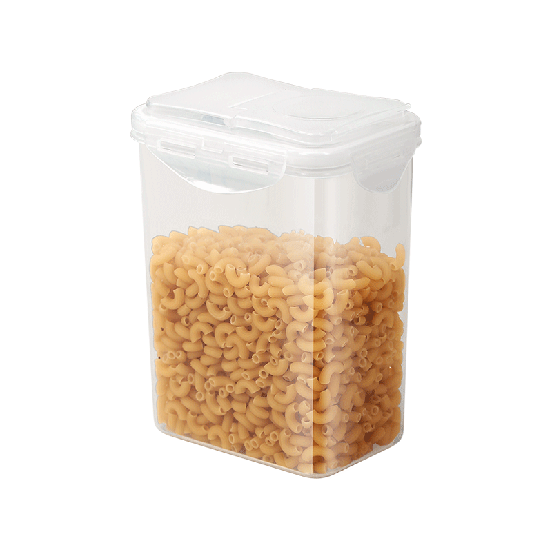 AMINNO Cereal Storage Container Plastic Cereal Dispenser Kitchen Dry Food Storage Container Oat Dispenser BPA-Free Box: Clear 1.8L