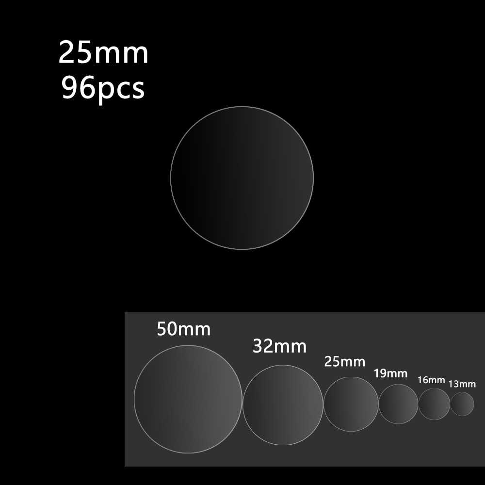 1 Sheet Transparent Gloss Round Dot Sticker DIY Baking Package Self Adhesive Clear Label File Wafer Sealing Tag: 25mm-96pcs