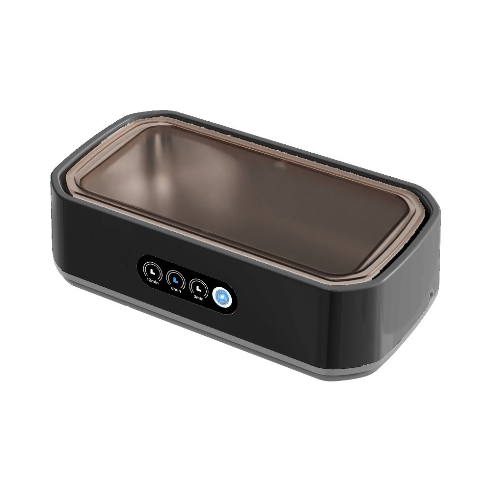 650 ml ultrasone lenzenvloeistofreinigingsmachine Hoge frequentie trillingen 3 versnellingen Ultrasone sieradenreiniger Geluidsarm Professioneel: zwart