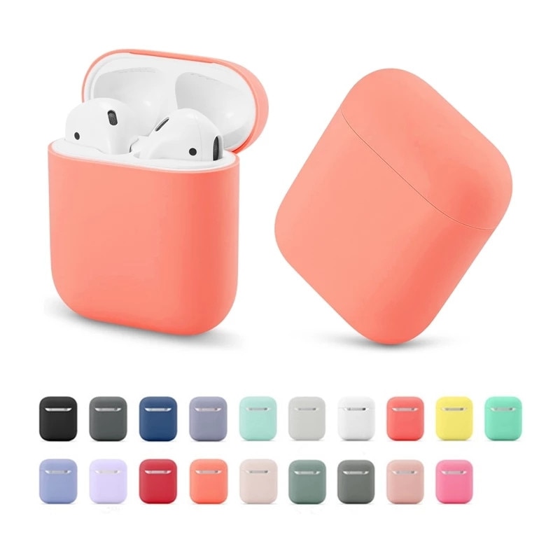 Funda de silicona blanda para auriculares Airpods 1/2, accesorios para auriculares, funda protectora para Apple AirPods 2