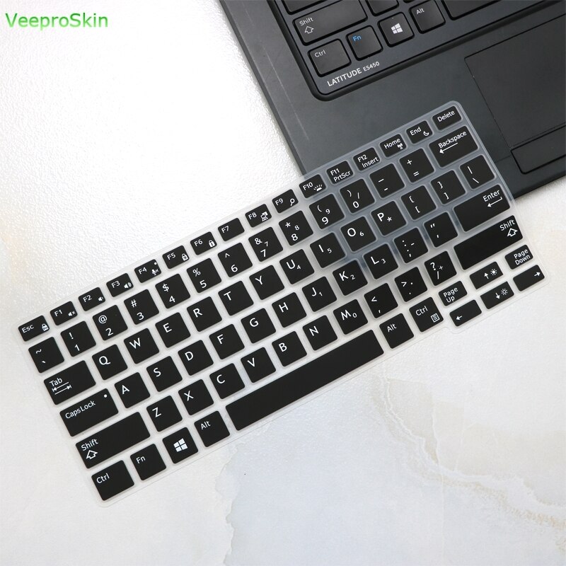 Osłona na klawiaturę laptopa skóry dla Dell Latitude E7290 E7280 E7380 E7390 7370 13.3 cal/E7250 5250 7270 5270 7389 5270 12.5'': black