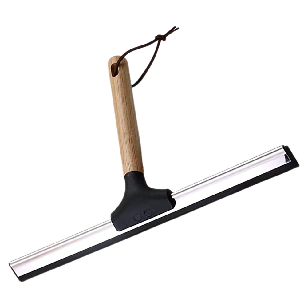 Glaswischer mit Holzgriff, Spiegel, Duschabzieher, Rakel für Duschen, Wandreiniger, Tür, Fenster