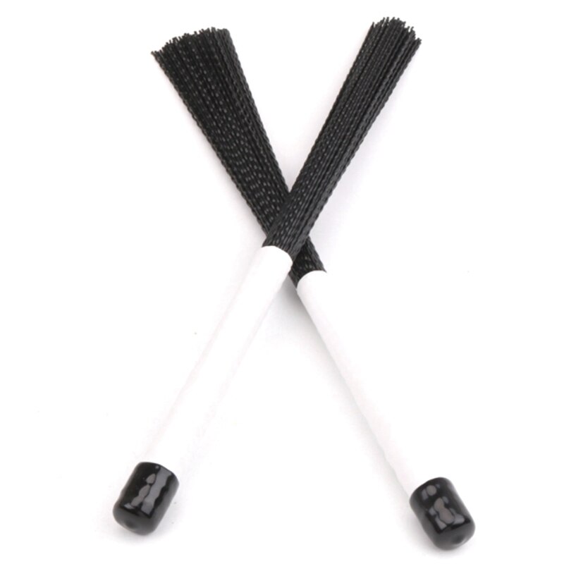 -2Pcs Cajon brosse télescopique tambour brosses Nylon bâtons Percussion pour Jazz bâton tambour Musical: Default Title