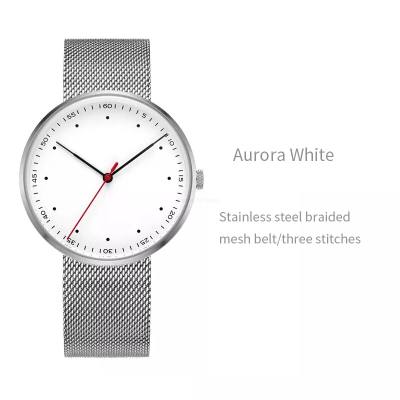 Original Youpin TwentySeventeen Luminous Waterproof Quartz Watch 316L Steel Best Watch Brands For Men Women: Aurora White