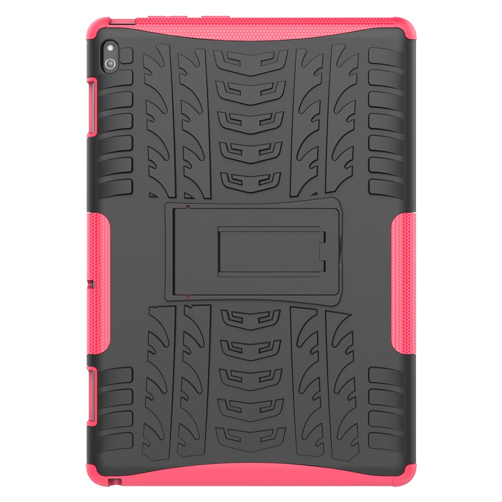 For Lenovo Tab E10 Case 10.1 inch TB-X104F TB X104F Case Shockproof Armor TPU+PC Hybrid armor Stand Tablet Cover: Rose