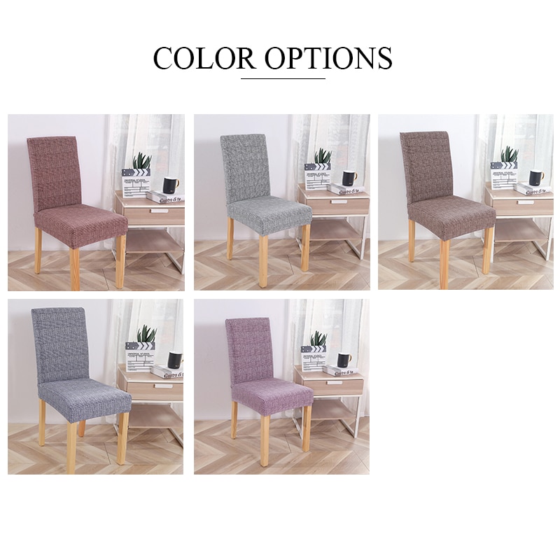 Stretch Spandex Removeable Dining Room Chair Covers Living Room Kitchen Restaurant Wedding Decoration Chair Slipcovers