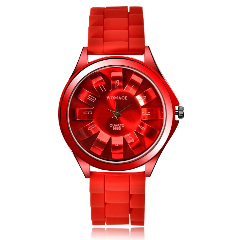 Womage Horloges Vrouwen Horloges Casual Dames Horloges Mode Sport Jelly Rubber Band Horloges Quartz Horloges