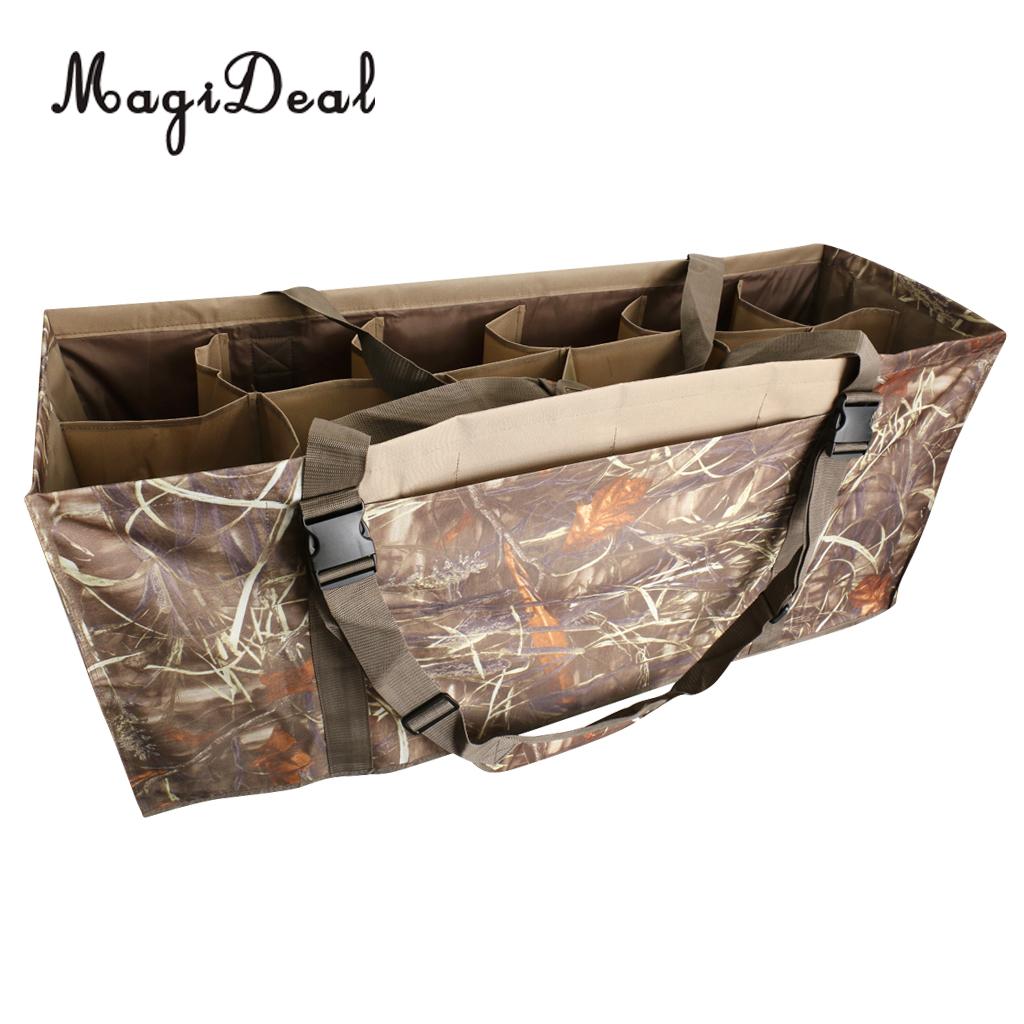 Duurzaam Nylon 12-Slot Eendenkooi Tas Handtas Opslag Met Gewatteerde &amp; Verstelbare Schouderriem Hand Stap