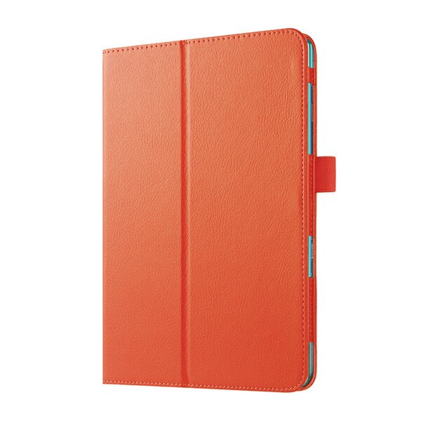 Solid Leather Case For Samsung Galaxy Tab A 8.0'' T350 T355 SM-T355 SM-T350 Tablet Stand Folding Protective Shell Case: Orange