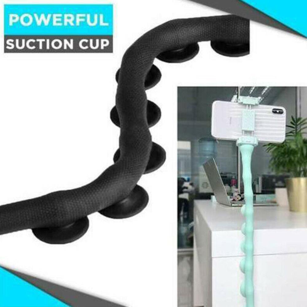 Shellnail søt caterpillar lazy bracket mobiltelefon holder orm fleksibel telefon sugekopp stativ for hjemmevegg stasjonær sykkel