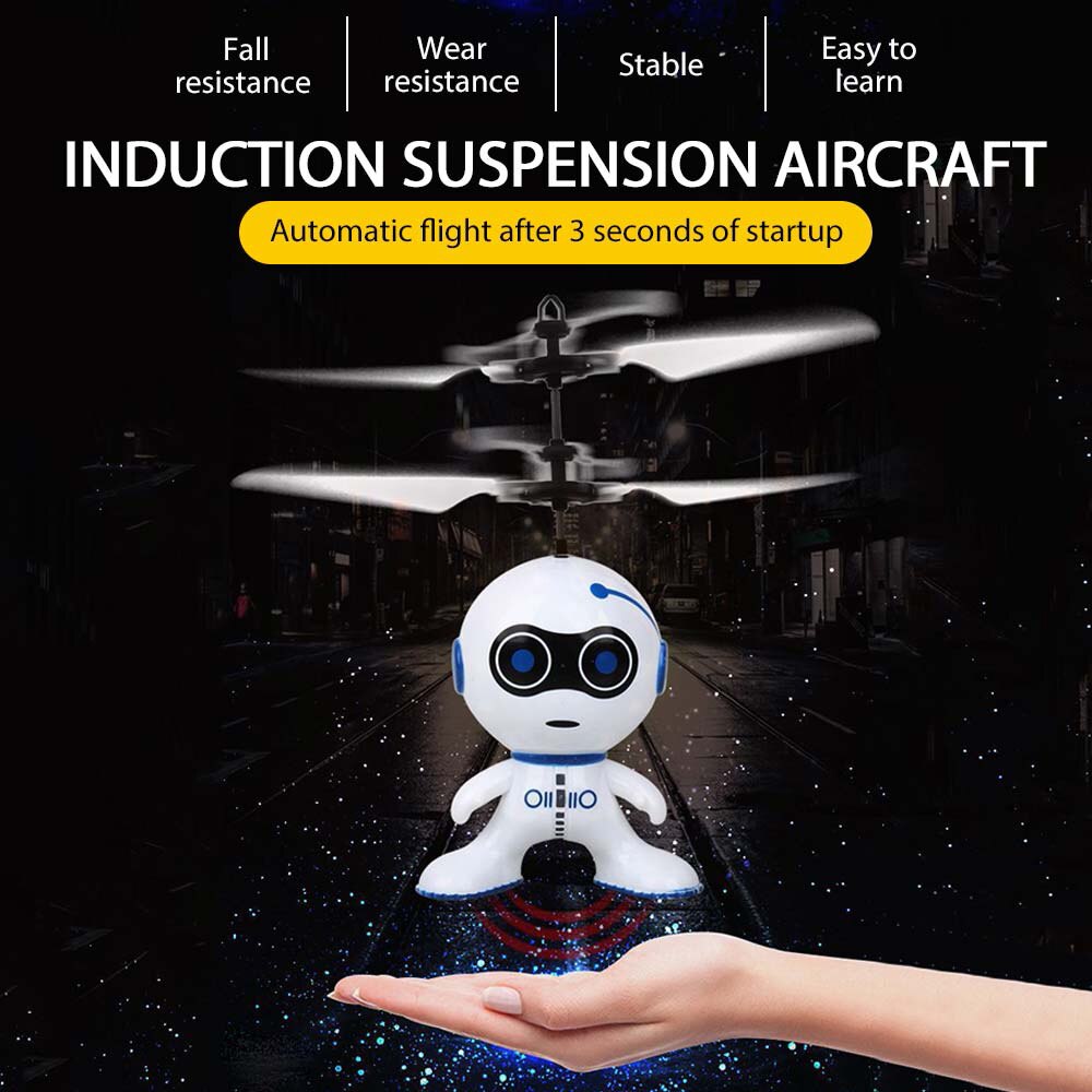 Induction aircraft Robot Children's toys Astronaut aircraft Intelligent floating flying robot Automatic power-off protect