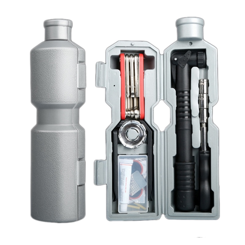 Bike Repair Kit Water Bottle Shape Bicycle Repair Tools 7 in 1 Kits Patch Crowbar Chain Splitter