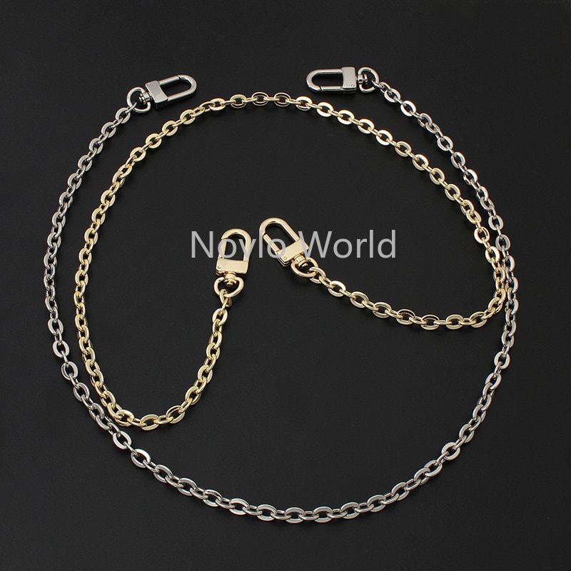 1-5-20pcs 2 kolory 60 100 120 130cm długość miedzi materiał łańcuchy z haczyki na zatrzaski do torebki torba na łańcuszku akcesoria