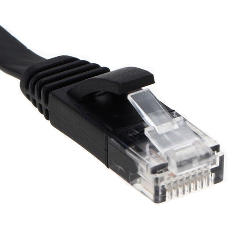 CAT6 RJ45 Computer Network Cable Flat Jumper CAT6 Super Six Network Cable Suitable for Computer Notebook Router- 2M