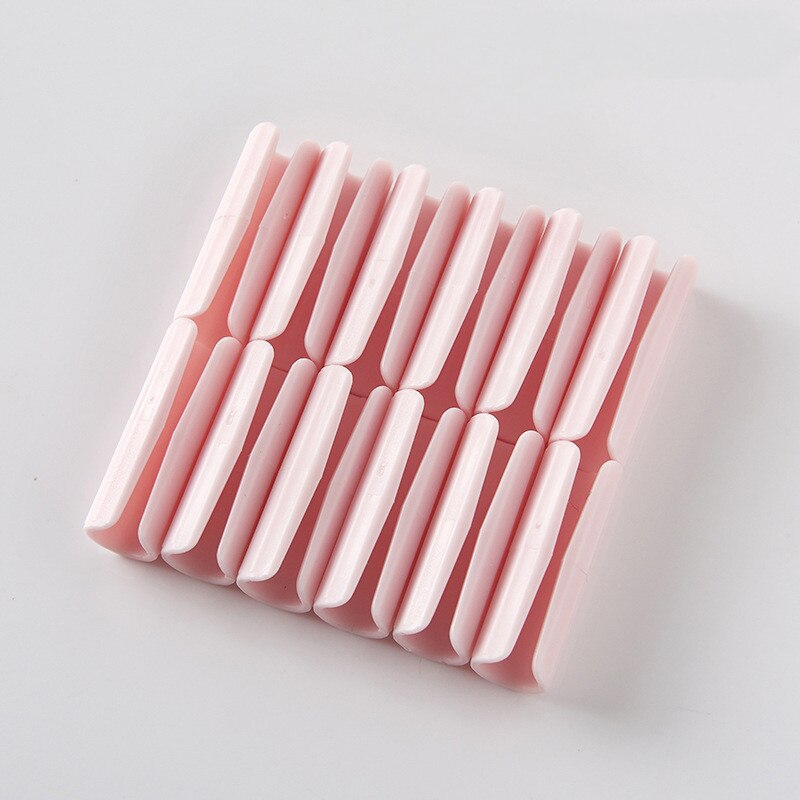 12 Pcs/lot Bed Sheet Clip Mattress Grippers Fasteners Clothes Pegs Coverlet Holder Slip-Resistant Fixing Clip Holders Clamps: 12pcs pink