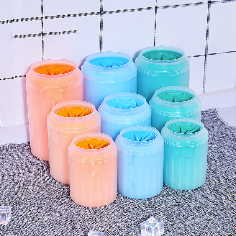 Taza limpiadora de patas de perro, peines de silicona suaves, toalla portátil para mascotas al aire libre, lavadora de pies, cepillo de limpieza de patas, cubo de limpieza de pies de lavado rápido