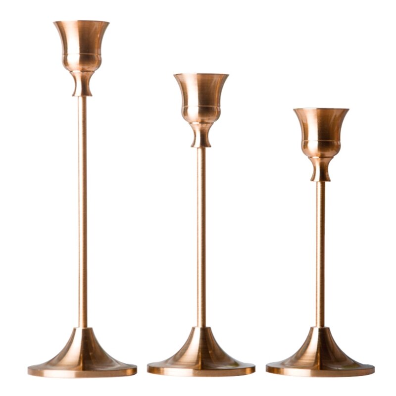 3pcs/set Metal Candelabra Candle Holder Wedding Table Centerpieces Stand Candelabrum Desktop Home Decoration