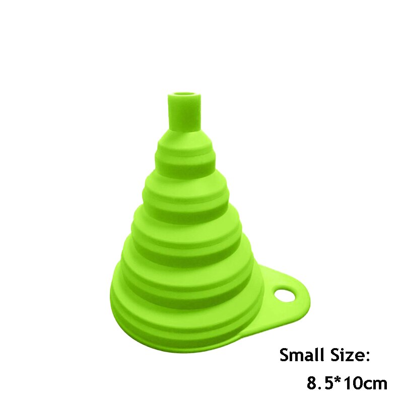 1pcs Mini Foldable Funnel Silicone Collapsible Funnel Folding Portable Funnels Be Hung Household Liquid Dispensing Kitchen Tools: Small No.4