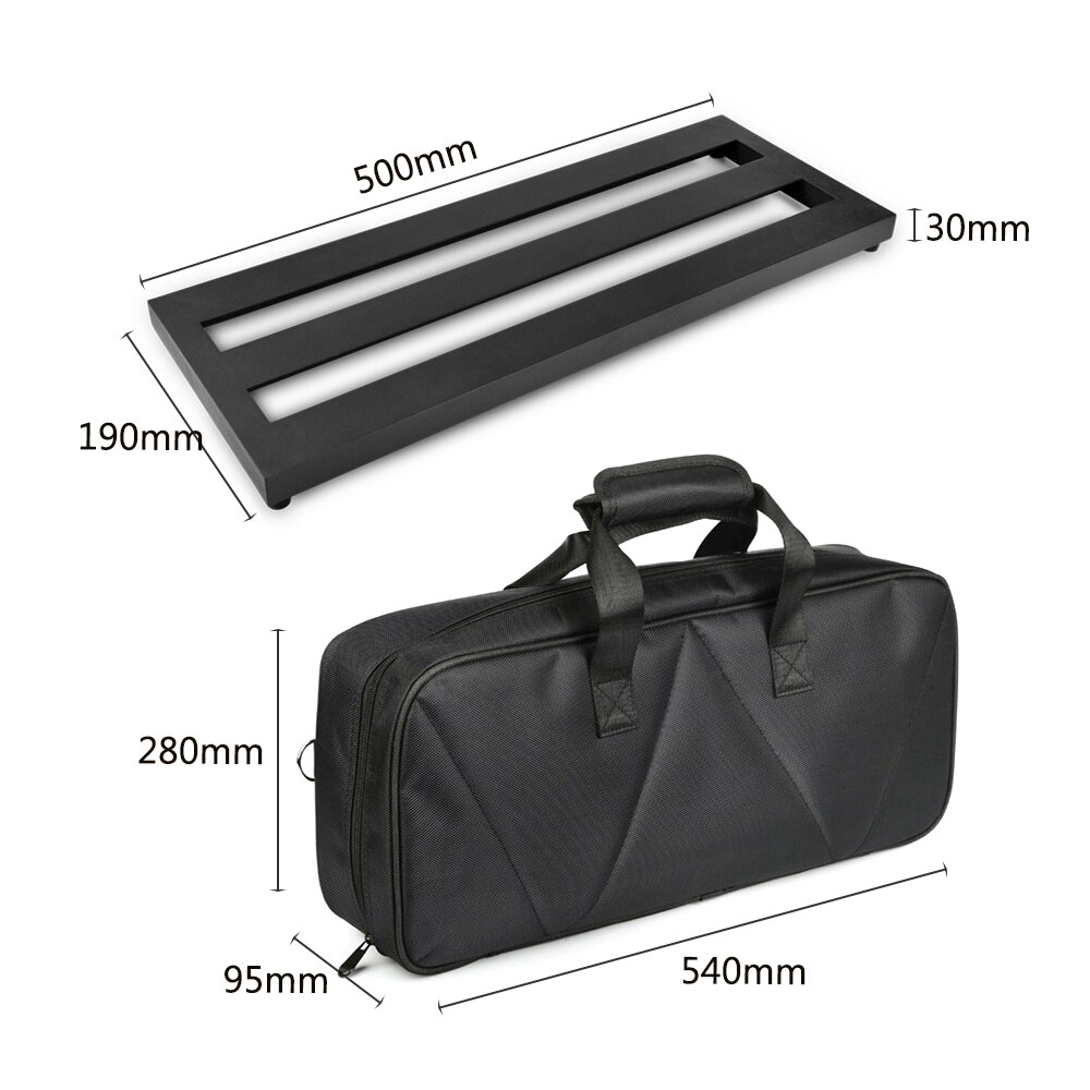 Ammoon DB-3 Pedal de efecto de guitarra portátil, tablero de pedales de aleación de aluminio con bolsa de transporte, cintas de montaje, piezas de guitarra: Type 2