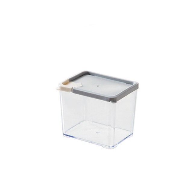 Transparent large-capacity storage tank household kitchen food storage box square stack of grains and grains sealed cans ZP32516: 530ML