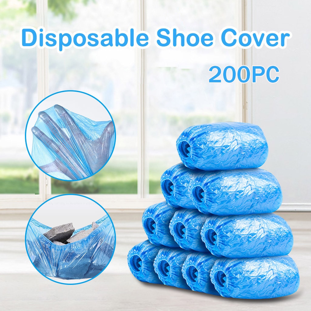200 pieces / bag Durable Waterproof Boot Covers Hiking Rain Shoe Covers Plastic Travel Gadget Cleaning-Caretaker for Sh