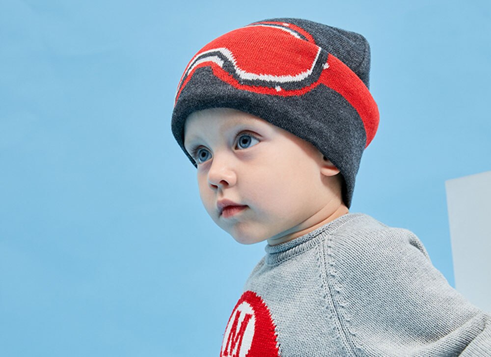 TOU--Baby Boys Winter Warm Plush hat kids autumn Crochet hats Child Cute ventilation Headgear Year Style