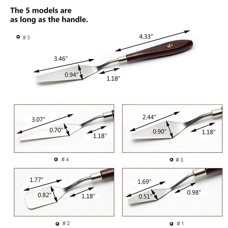 15 pièces pinceau Palette ensemble de couteaux pinceaux artiste pour aquarelle peinture à l'huile acrylique