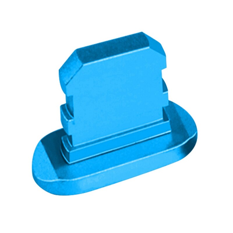 Metalen Stof Bliksem Plug Poort Opladen Stof Plug Voor Iphone 8 7 6 6S Plus Mini Stof Plug Voor iphone 5 5S Se Telefoon Accessoires: Blue