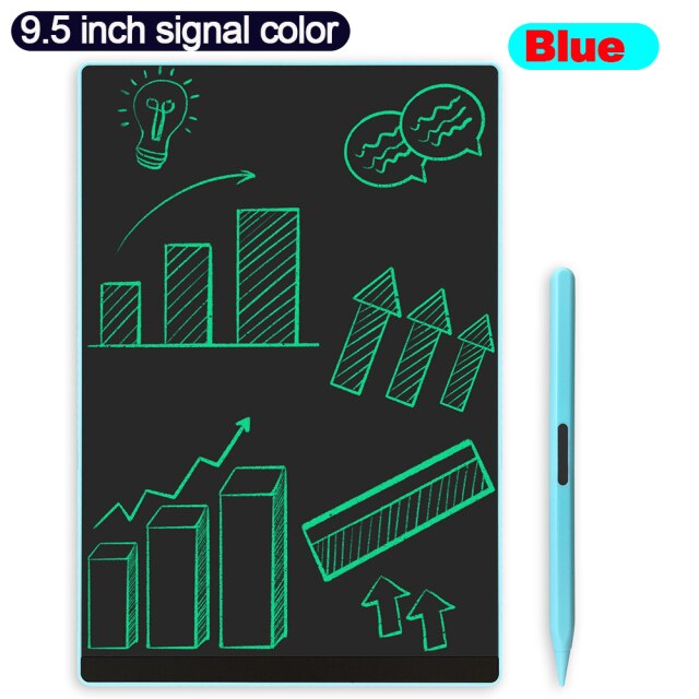 6.5/9.5/11.5 Inch Smart Writing Board Drawing Tablet LCD Screen Writing Graphic Tablets Electronic Handwriting Pad with Pen: 9.5-signal-blue