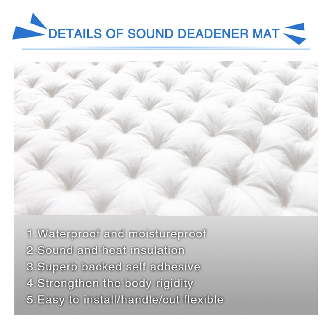 BCSMMCAR 1.4m X 1m 5mm Heat Shield Mat – Car Engine Sound-Absorbing & Insulation Cotton