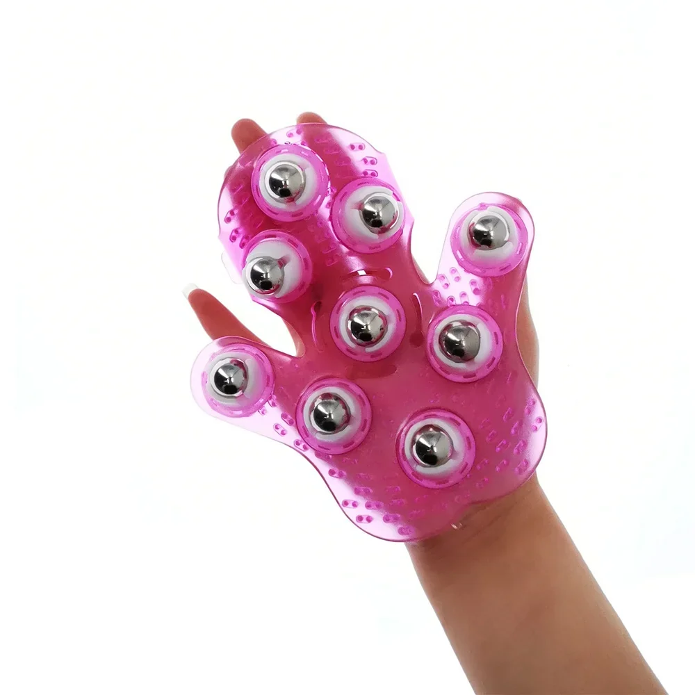 Roller ball kropsmassage handske muskelsmerter lindring afslappende anti-cellulite massager til hånd nakke ryg skulder balder sundhedspleje