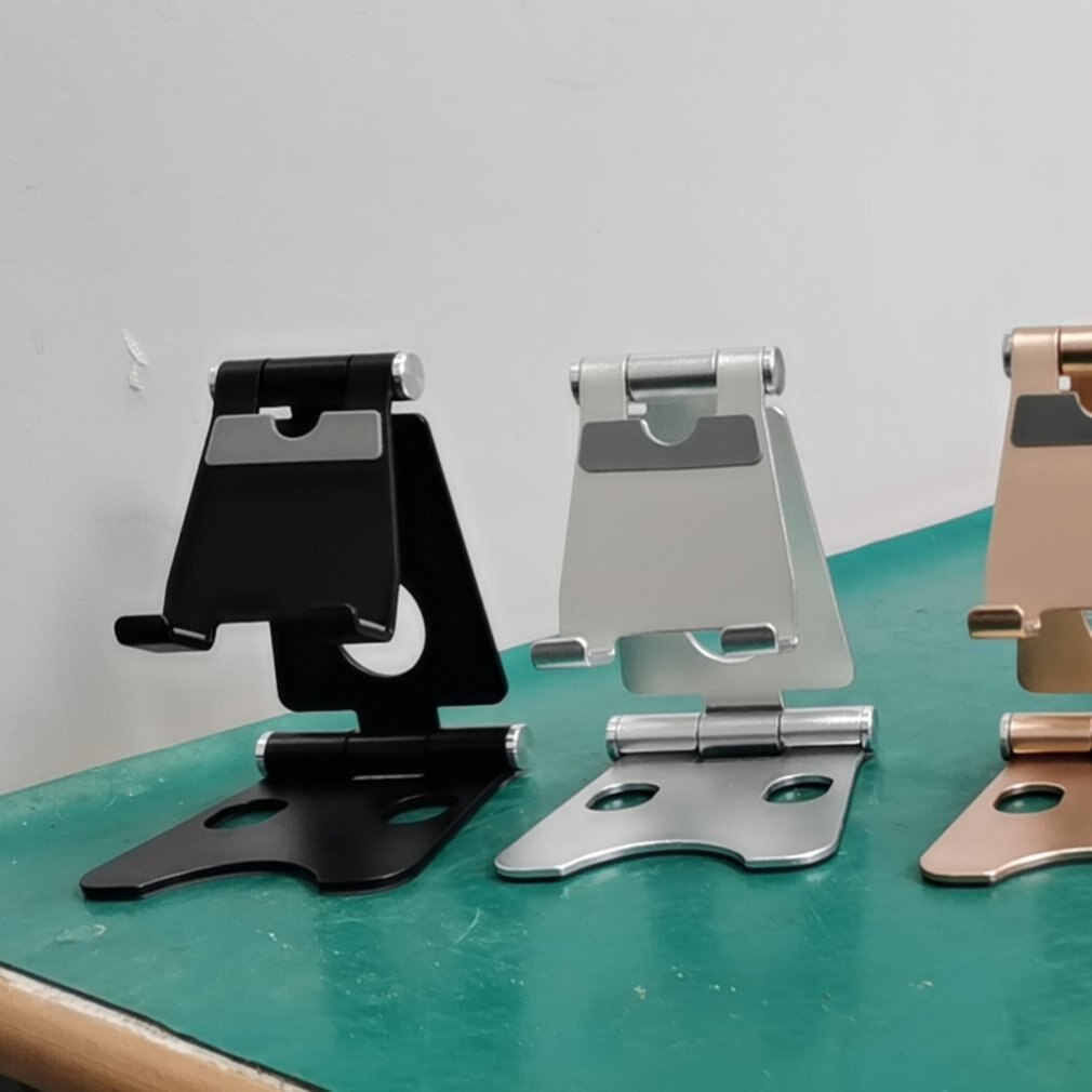 Dual Adjustment Mobile Phone Bracket Aluminum Mobile Phone Holder Folding Desktop Tablet Stand Phone Holder