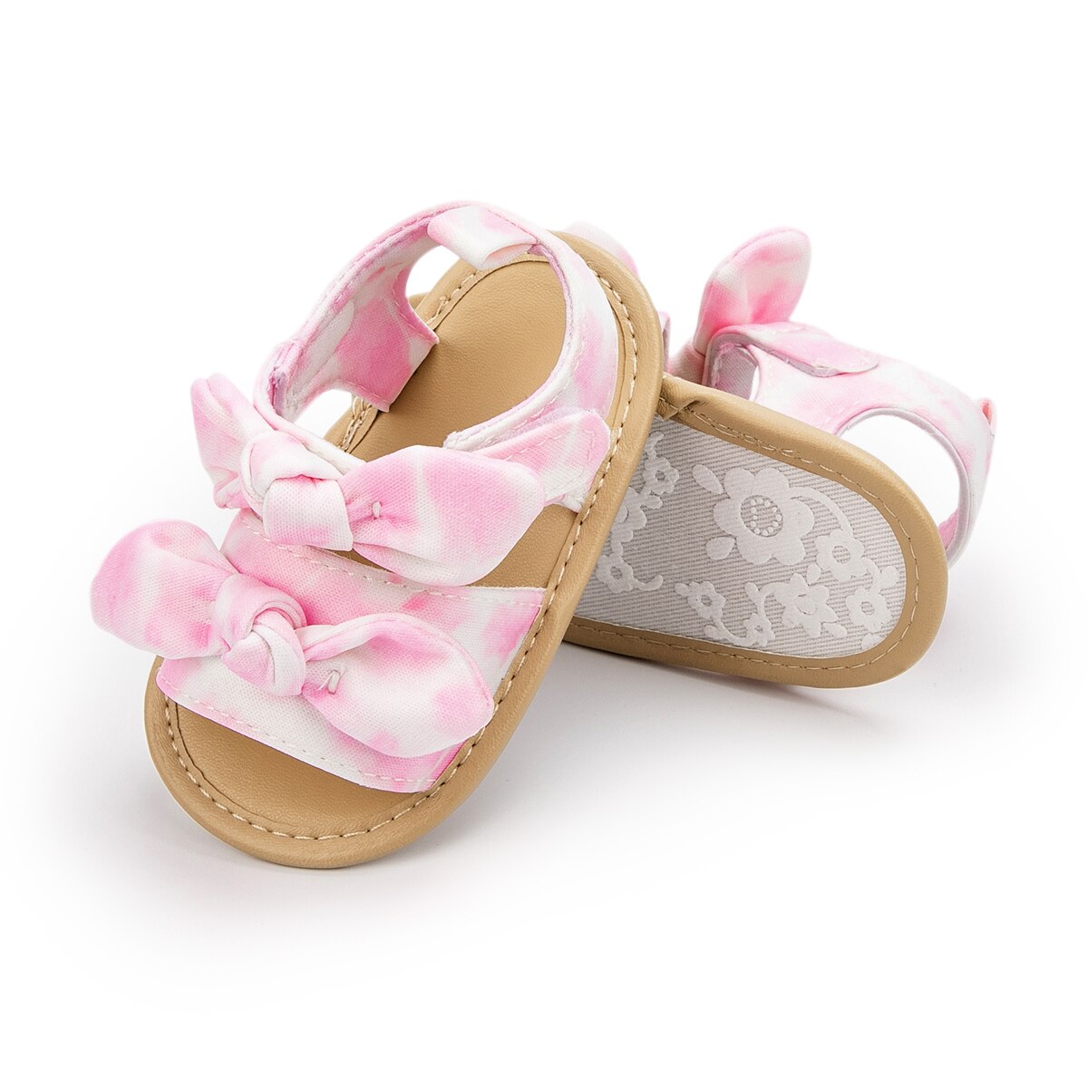 Newborn Infant Baby Girls Cute Princess Shoes Bowknot Toddler Flat Soft Summer Sandals PU Non-slip Shoes 0-18M