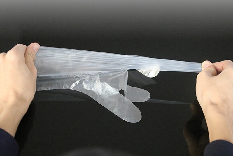 100 wegwerphandschoenen transparante plastic handschoenen barbecue kookhandschoenen eenmalige badkamerreiniging