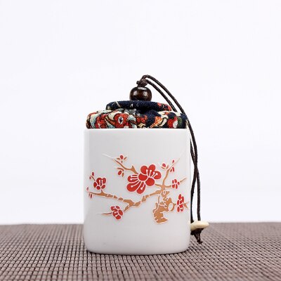 Keramik Mini High-grade Tee Tieguanyin Pu'er Tee Becher Kleine Gläser Verschlossen Portable Storage Tank Von Mispel Tee Porzellan küche Box: meikaierdu