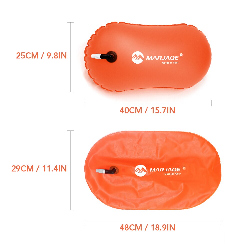 Bolsa de natación inflable bolsa de aire impermeable PVC natación snorkel vida boya flotador bolsa