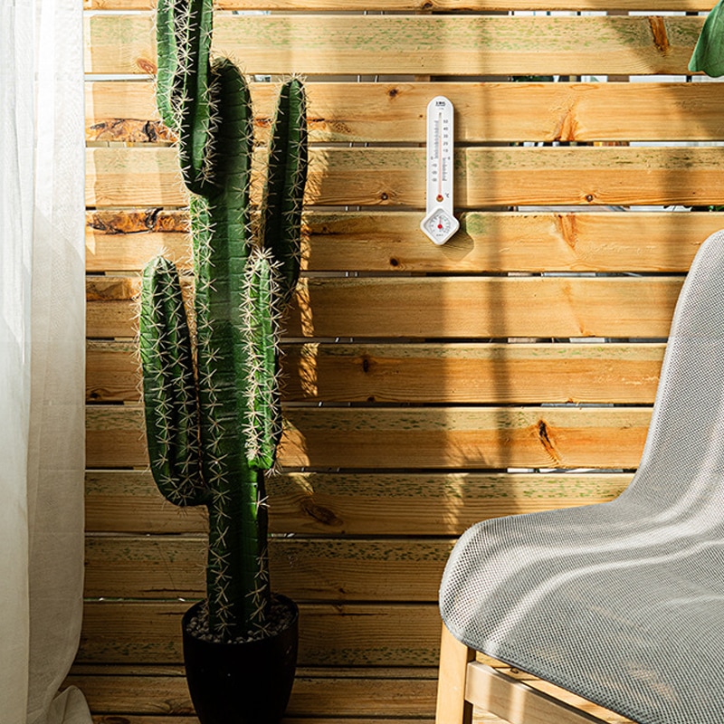 Vertical Thermometer and Hygrometer Indoor Outdoor Temperature Humidity Monitor Gauge