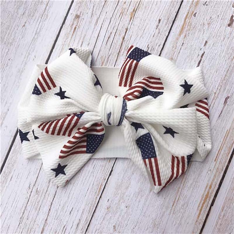Diadema ancha con lazo grande para niña, turbante con estampado de lazo, cintas para el pelo para bebé, envolturas para la cabeza para niña, accesorios para el cabello: style 2