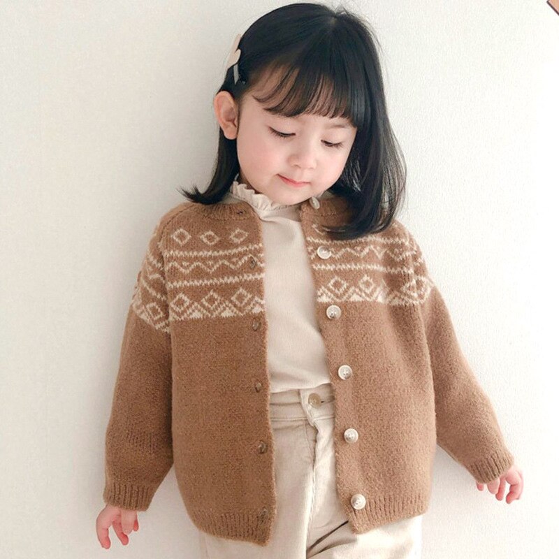 Baby Mädchen Jungen Strickjacke Jacken retro Diamant Gitter zur Seite fahren Baby Nette Süße Kleinkind Kleidung freundlicher freundlicher lässig oben Mantel Neue