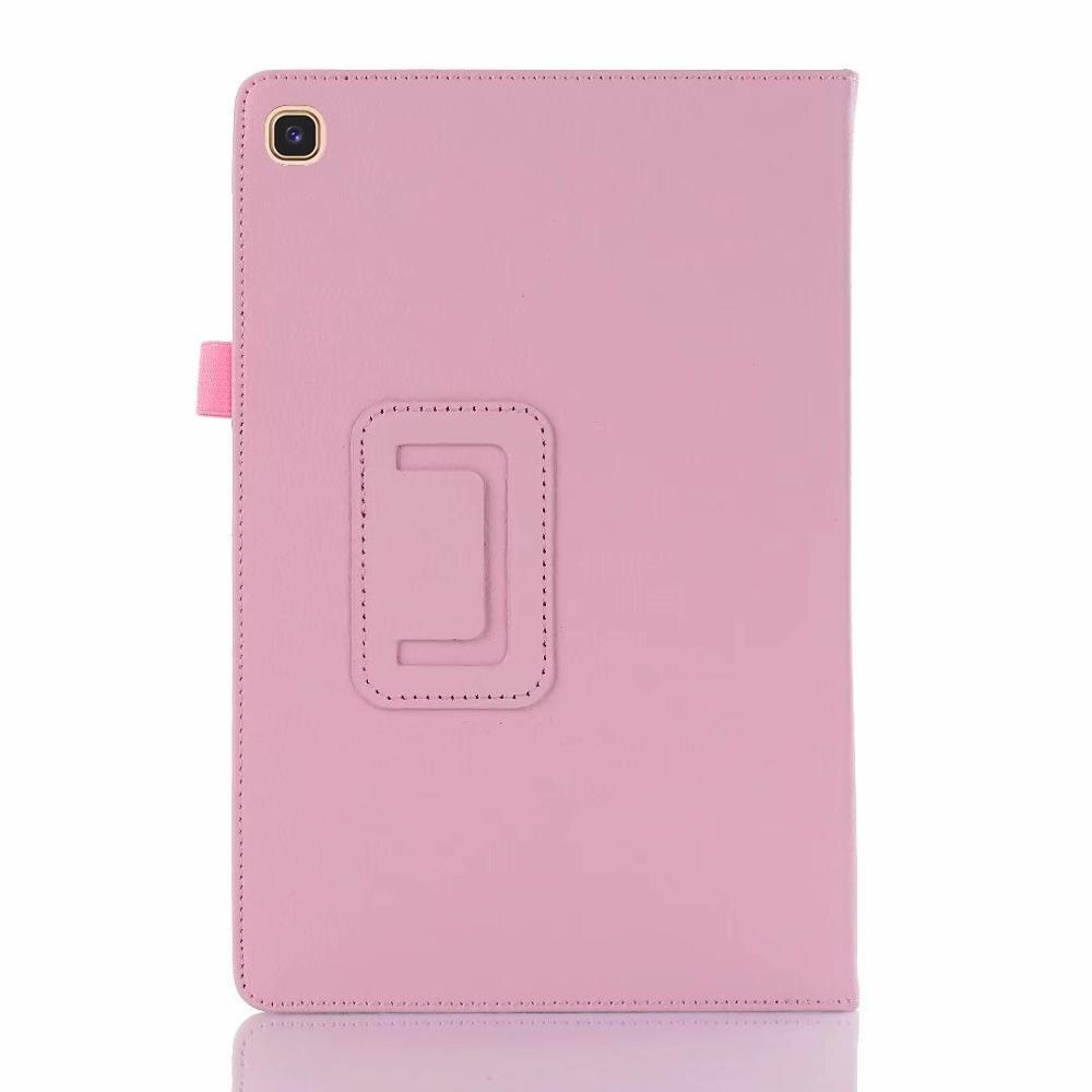 Litchi Pattern PU Leather Case for Samsung Galaxy Tab S5E 10.5 Tablet Cover for Release 10.5 Inch Tab S5E Folio Coque Cases: Pink