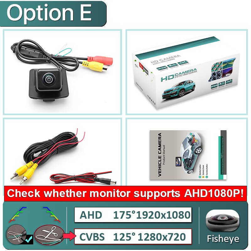 GreenYi 170 Degree 1080P HD AHD Starlight Night Vision Vehicle Rear View Camera For Mercedes Benz W204 W212 W221 S Class Car: E-AHD1080P-175deg