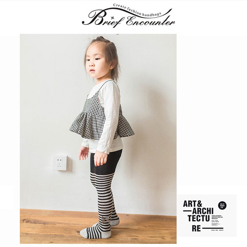 Lente En Herfst Baby Panty Gestreepte Baby Meisjes Leggings Katoen Kinderen Panty Baby Sokken Kids Ademend Panty